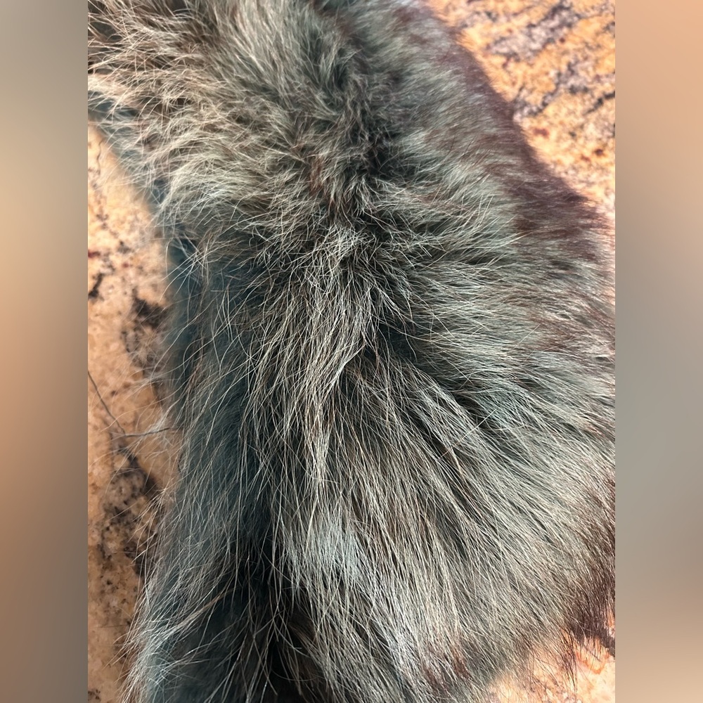 80’s Efrem leather fox fur bolero jacket - Picture 6 of 13